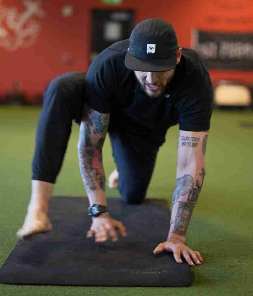Jeff LoVecchio stretching